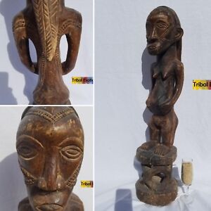 Authentic Batabwa Tabwa Taabwa Figure Sculpture Statue Mask Fine African Art