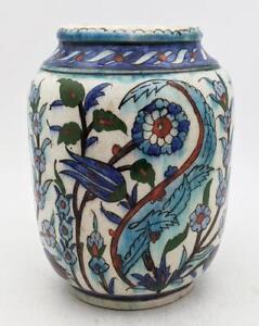 Fine Palestine Iznik Style Pottery Vase C1920s Karakashian Balian