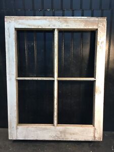Antique Farm House Window Sash No Glass Wood Frame 20inx20 5in