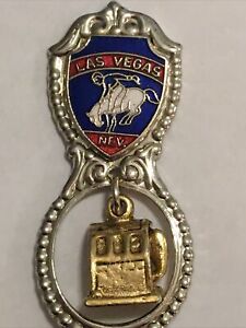 Vintage Souvenir Spoon Us Collectible Las Vegas Nevada Rodeo Slot Machine