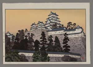 Toshi Yoshida Woodblock Castle At Himeji