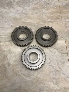 Lot Of 3 Industrial Machine Steampunk Pulley Gear Cog Robot Salvage Lamp Base 