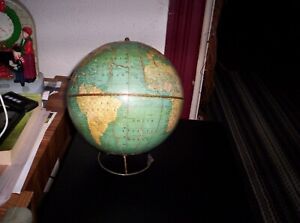 Vintage Cram S Universal 8 Terrestrial World Globe Desk Top 80 Ussr
