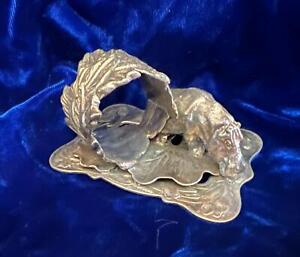 Antique Silver Plate Victorian Napkin Ring Hippopotamus