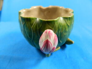 Rare Asian Lilly Lily Pad Or Lotus Shaped Figural Tea Or Sake Cup Unique