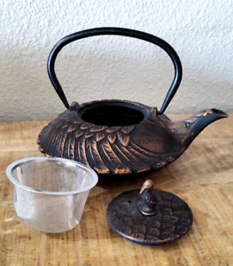 Vintage Cast Iron Japanese Pelican Teapot