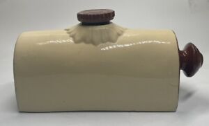 Stoneware Cream And Brown Crock Foot Warmer Bed Warmer Code 6rgx 
