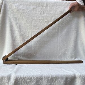 31 5 Inch Antique Wooden Lard Press W Wrought Iron Hinges Handmade