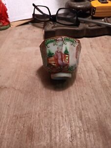 Antique Rose Medallion 8 Sided Cup