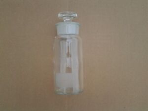 Vintage Glass Apothecary Bottle T C Wheaton Ground Glass Stopper 6 Made In Usa