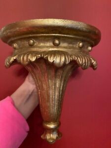 Vintage European Reproduction Gilt Wall Sconce