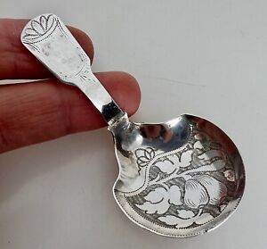 1830 Wm Iv Sterling Silver Tea Caddy Spoon Taylor Perry 92144