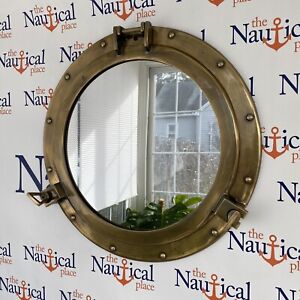 20 Large Porthole Mirror Antique Brass Finish Nautical Wall Decor Port Hole