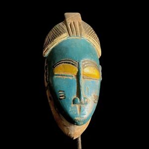 African Tribal Face Mask Wood Hand Carved Wall Hanging Guro Style Mask 9379