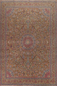 Traditional Kashmar Floral Vintage Area Rug 10x13 Wool Hand Knotted Carpet