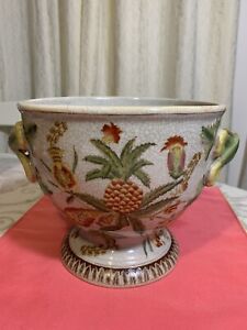 Antique Chinese Glazed Porcelain Big Bowl Or Vase Marked Tang
