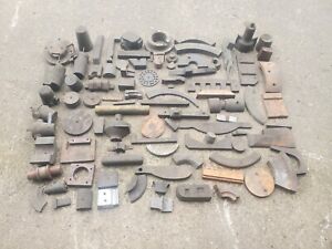 90 Pc Vintage Industrial Wood Foundry Mold Patterns Parts Pieces Steampunk
