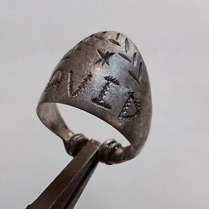 Ancient Viking Ring Silver David Engraved Artefact Authentic Amazing