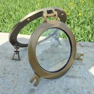 12 Inches Round Window Clear Glass Antique Transparent Porthole Nautical Window