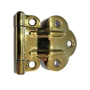 Brass Mcdougall Foldback Style Cabinet Hinge With 3 8 Offset Hoosier Sellers