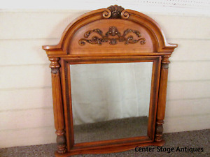 51590 Large Beveled Decorator Mirror In Fancy Picture Frame