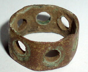 Ancient Roman Viking Small Primitive Antique Bronze Copper Brass Ring Artifact
