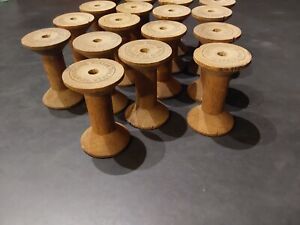 Glasgo Thread Co Antique Wooden Spools Worcester Mass Lot Of 17