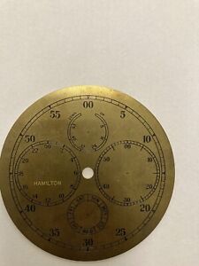 Vintage Hamilton Model 21 Brass 4 Oribit Marine Chronometer Dial Old Repro