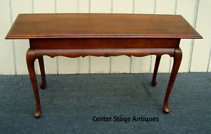 62156 Cherry Queen Anne Banded Console Hall Table Stand Server Sideboard