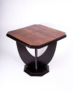 French Art Deco Octagon Table Leleu Manner