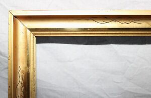 Antique Fit 8x 10 Lemon Gold Gilt Picture Frame Wood Fine Art Country Primitive
