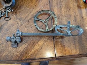 Antique Gas Lamp Valve And Lamp Parts