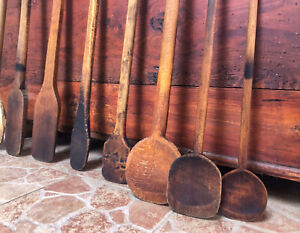 Price Piece Antique Large Rustic Wooden Spoons Carved Spoon Rustic Farmhouse