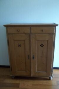 Antique English Pine Primitive Jelly Cupboard Cabinet Pie Safe Local Pickup Only