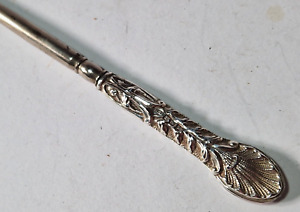 Antique Silver Button Hook Feather Shell William Devenport 1905 16cm