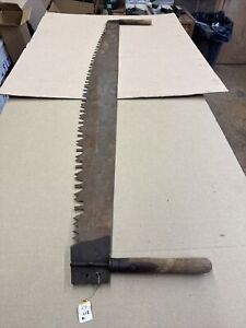 Antique 6 2 Man Crosscut Saw With Nice Wide 6 1 4 Blade Both Good Handles