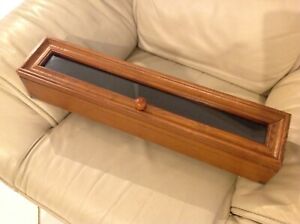 Vintage Wood And Glass Counter Display Case For War Metals Or Memorabilia