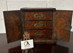 Antique Collectors Or Gentleman S Chest With 3 Drawers A F 