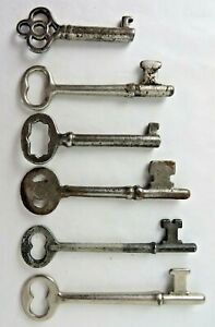 Vintage Skeleton Keys Barrel Keys Lot Of 6 11016