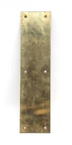 Vintage Commercial 12 In Pressed Brass Door Push Plate