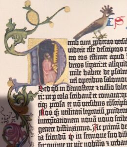 Medieval Illuminated Manuscript Facsimile Page Isaiah 1