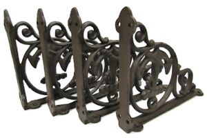Set Of 4 Cast Iron Shelf Brackets New Antique Style Rustic Anchor 9 X 6 5 