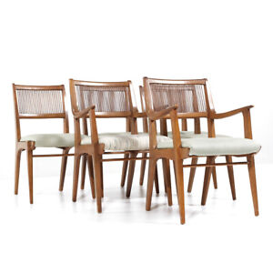 John Van Koert For Drexel Mid Century Walnut Dining Chairs Set Of 6