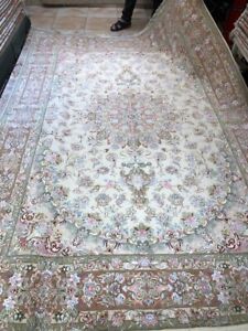 6 Ft 7 X 9 Ft 10 Exquisite 50raj Hq Silk Hand Knotted Tabrizz Per Sian Rug