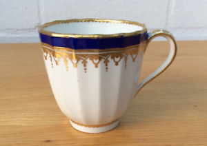 C1806 1825 Derby Porcelain Coffee Cup Coblat Blue Gold Gilt Pattern Antique