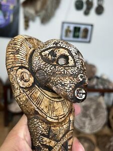 Ojuelos De Jalisco Alien Carved Stone Authentic Aztlan Artifact Dna Reptilian