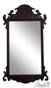 60194ec Stickley Chippendale Mahogany Beveled Glass Mirror