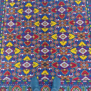 6 5 X9 6 Ft Traditional Handmade Blue Ersari Beshir Wool Rug 195x290 Cm Carpet