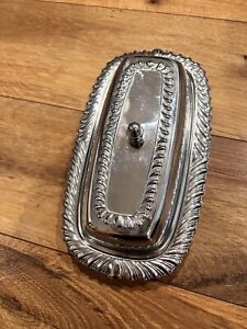 Vintage Irvinware Shiny Chrome Plated Silver Butter Dish Tray