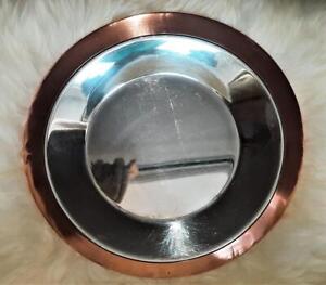 Iconic Vintage Georg Jenson Silver Plated On Copper Charger By Henning Koppel